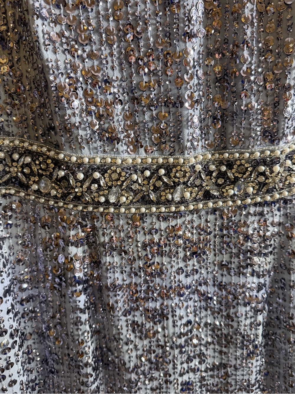 Mac Duggal Sequined dress in ice blue - Picture 5 of 6